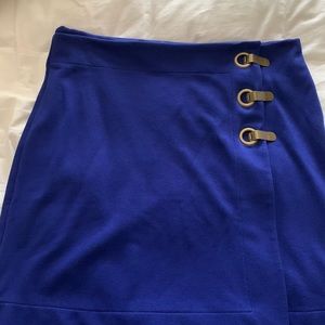 Monae structured mini skirt . Sapphire color